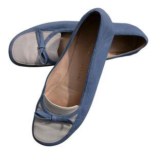 Antonio MELANI Women Loafers Blue 7M‎ Slip-On Flats Shoes Bow Classic
